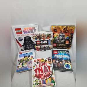 Lego minifigure hardcover book lot 6 books